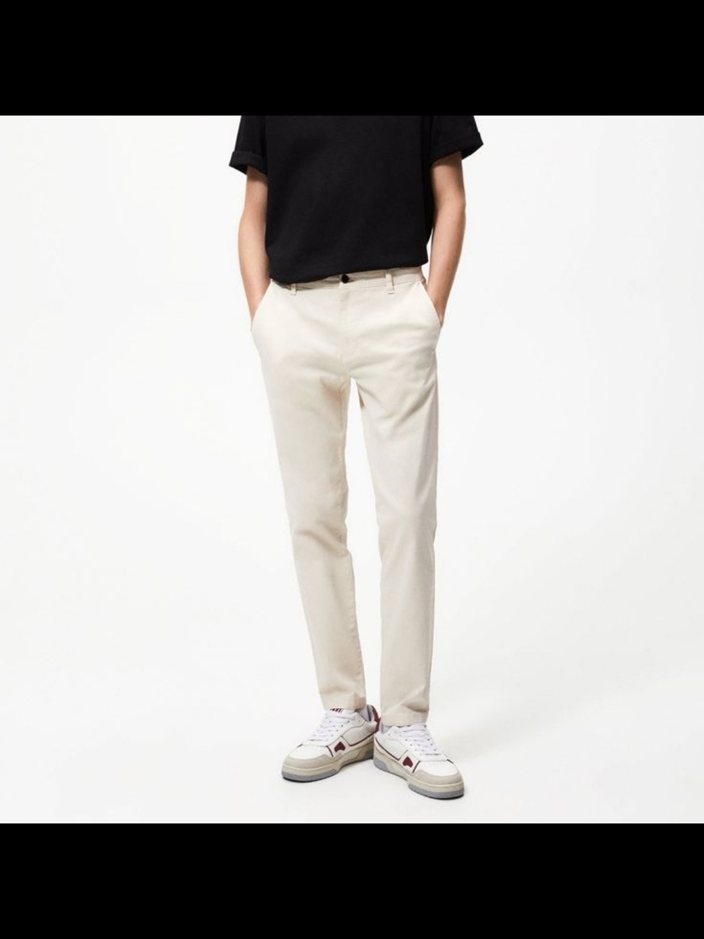 Zara Men's Slim Fit Chinos in Off-White Size 30
